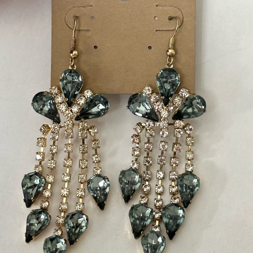 Carole Inc. Jewelry Gold Tone And Blue Tone Earrings